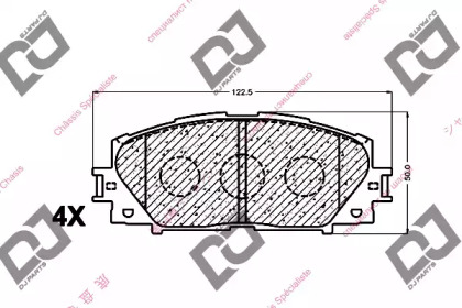 Комплект тормозных колодок DJ PARTS BP1301